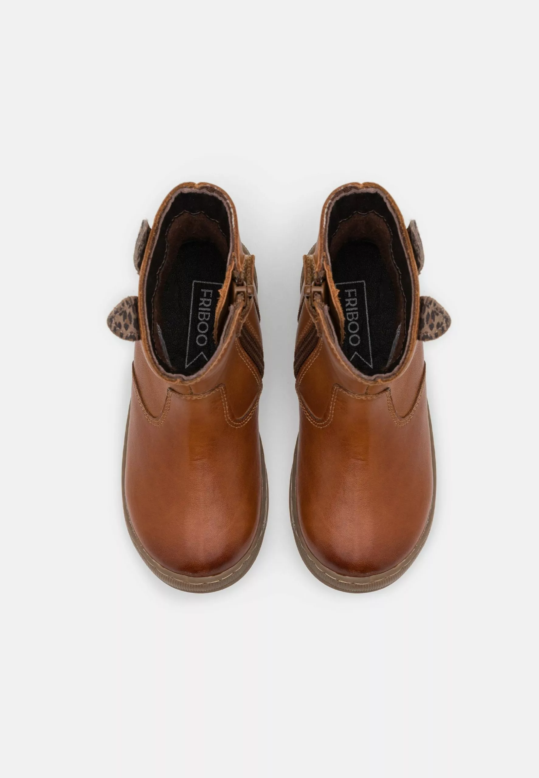 Friboo Leather - Korte Laarzen - Cognac 6 Friboo Leather - Korte Laarzen - Cognac - Afbeelding 4