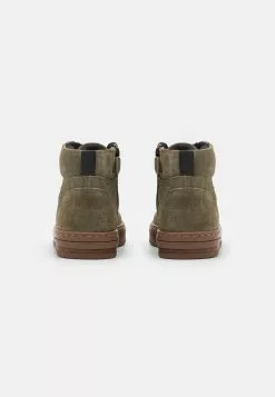 Friboo Leather - Veterboots - Khaki -Friboo Winkel 5bdc384de9404967ae91ca50f55fc7cd