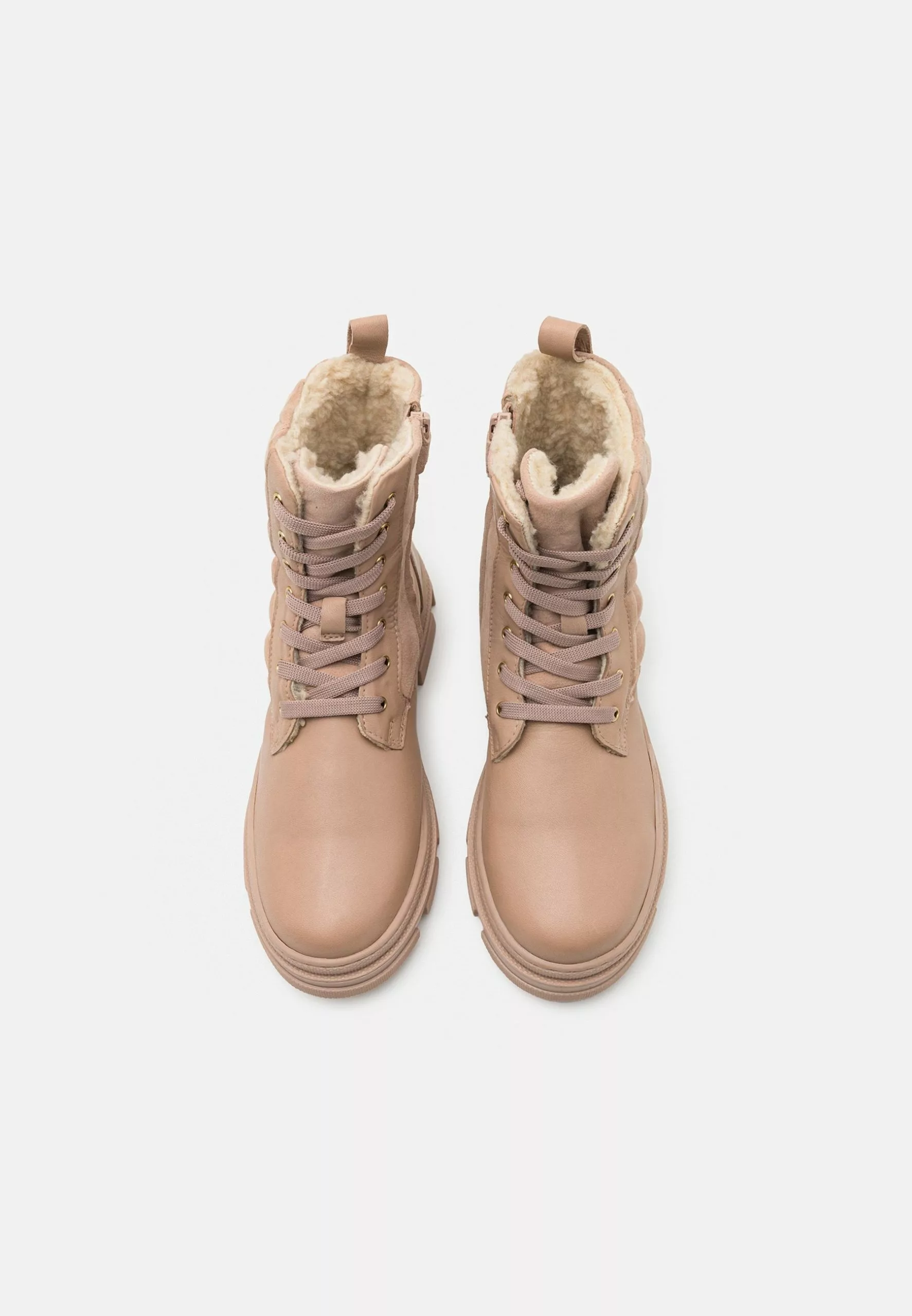 Friboo Leather - Veterboots - Nude 6 Friboo Leather - Veterboots - Nude - Afbeelding 4