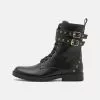 Friboo Leather Booties - Veterboots - Black -Friboo Winkel f80df4a716f44e0bb4f2498966b814a5
